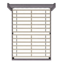 Sana Modern Gray Velvet Upholstered Platform Bed Frame with Padded, Tufted Wingback Headboard and Wood Support Slats, No Box Spring Required