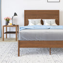 Somerset Solid Wood Platform Bed with Wooden Slats and Headboard, No Box Spring Needed