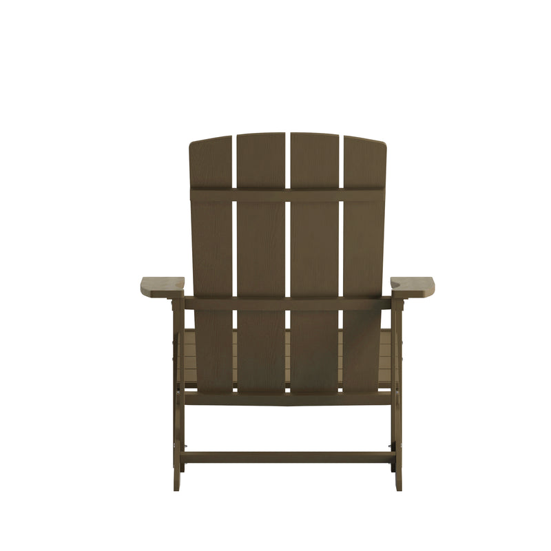 Set of 2 Riviera Adirondack Patio Chairs With Vertical Lattice Back And Weather Resistant Frame