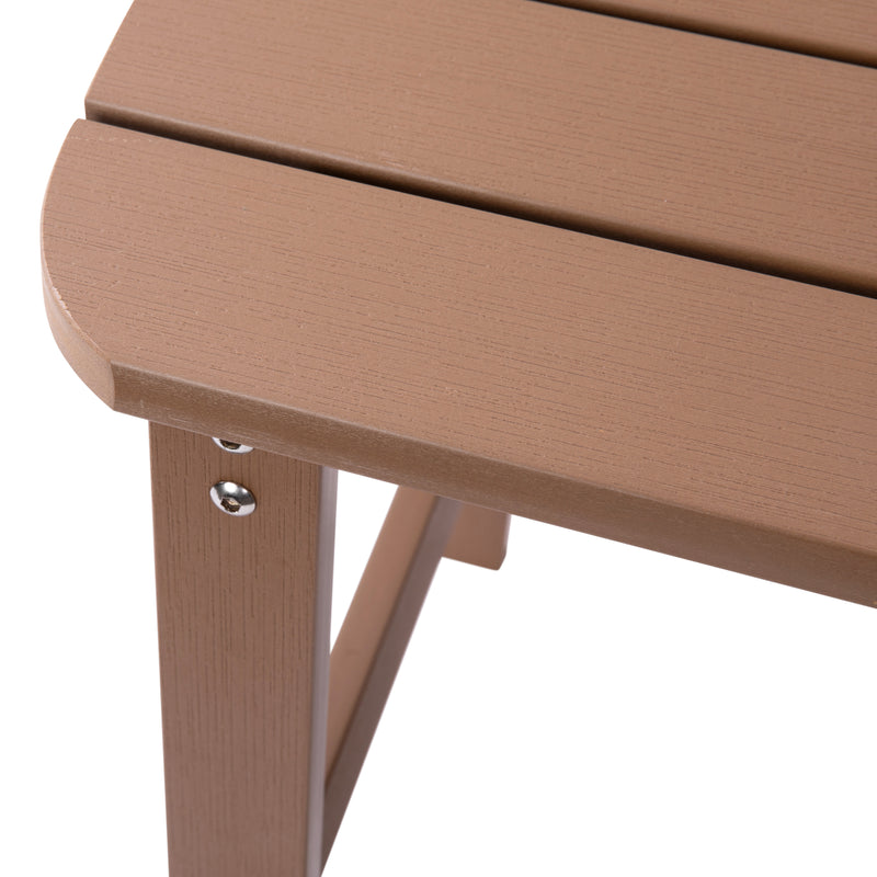 Riviera Poly Resin Indoor/Outdoor All-Weather Adirondack Side Table in Gray