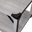 Green River Modern Farmhouse Engineered Wood Coffee Table and Powder Coated Steel Accents