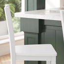 Verity Set of Two Classic Wooden Ladderback Counter Height Barstools with Solid Wood Seats