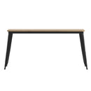 Dryden Indoor/Outdoor Dining Table with Umbrella Hole, 30" x 60" All Weather Poly Resin Top and Steel Base