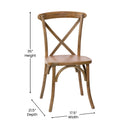 Bardstown X-Back Bistro Style Wooden High Back Dining Chair