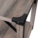 Green River Modern Farmhouse Engineered Wood End Table and Powder Coated Steel Accents