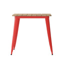 Dryden Indoor/Outdoor Dining Table with Umbrella Hole, 30" x 60" All Weather Poly Resin Top and Steel Base