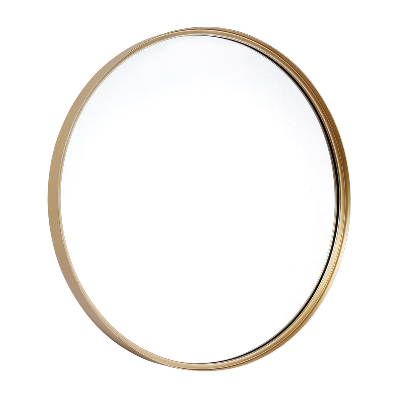 Monaco Round Deep Frame Accent Mirror Round Metal Framed Wall Mount Mirror