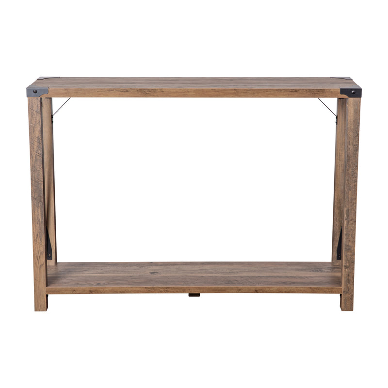 Green River Modern Farmhouse Engineered Wood Entryway Table and Powder Coated Steel Accents