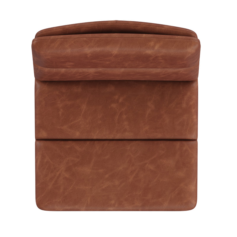 Keene Set of 2 Modern Faux Leather Upholstered Adjustable Height Bar Stools with Sturdy Iron Bases