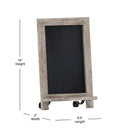 Magda Set of 10 Wall Mount or Tabletop Magnetic Chalkboards with Folding Metal Legs in Weathered,  9.5" x 14"