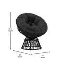 Foley Papasan Style Woven Wicker Swivel Patio Chair with Removable All-Weather Cushion