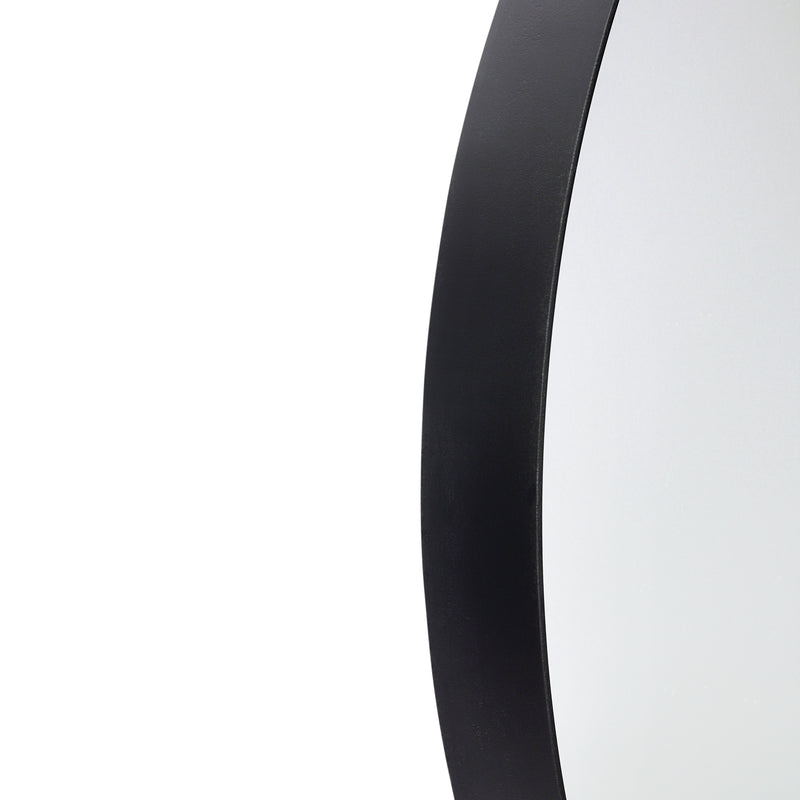Monaco Round Deep Frame Accent Mirror Round Metal Framed Wall Mount Mirror