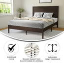 Ketner Solid Wood Platform Bed with Wooden Slats and Headboard, No Box Spring Needed