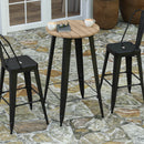 Dryden Indoor/Outdoor Bar Top Table, 23.75" Round All Weather Poly Resin Top with Steel base