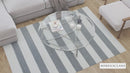 5' x 7' Handwoven Indoor/Outdoor Cabana Style Striped Area Rug in Grey