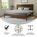 Somerset Solid Wood Platform Bed with Wooden Slats and Headboard, No Box Spring Needed