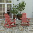 Set of 2 Atlantic All-Weather Polyresin Adirondack Rocking Chair with Vertical Slats