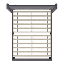 Bramlett Modern Platform Bed Frame with Padded Faux Linen Upholstered Wingback Headboard and Wood Support Slats