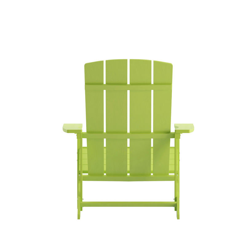 Set of 2 Riviera Adirondack Patio Chairs With Vertical Lattice Back And Weather Resistant Frame