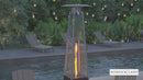 Stainless Steel Pyramid Shape Portable Outdoor Patio Heater - 7.5 Feet Tall in Bronze