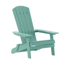 Riviera Poly Resin Folding Adirondack Lounge Chair - All-Weather Indoor/Outdoor Patio Chair
