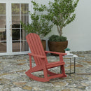Atlantic All-Weather Polyresin Adirondack Rocking Chair with Vertical Slats