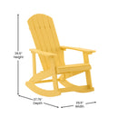 Atlantic All-Weather Polyresin Adirondack Rocking Chair with Vertical Slats