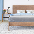 Ketner Solid Wood Platform Bed with Wooden Slats and Headboard, No Box Spring Needed