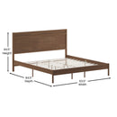 Somerset Solid Wood Platform Bed with Wooden Slats and Headboard, No Box Spring Needed