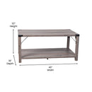 Green River Modern Farmhouse Engineered Wood Coffee Table and Powder Coated Steel Accents