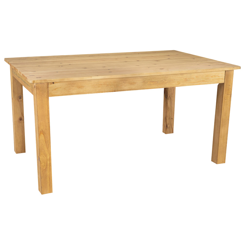 Jessamine 60" x 38" Rectangular Solid Pine Farm Dining Table