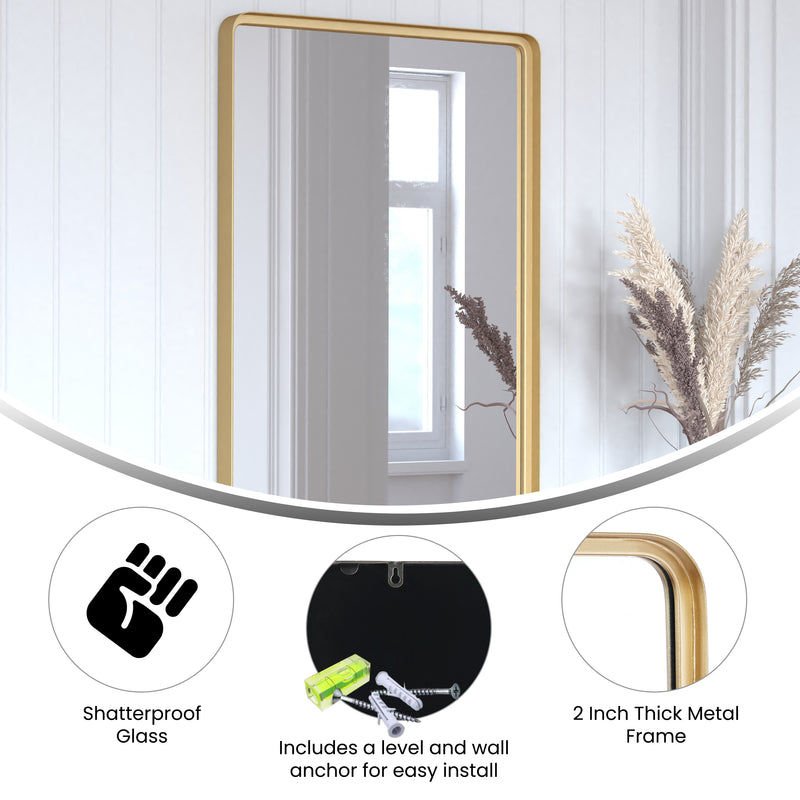 Jinny Metal Deep Set Wall Mirror