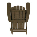 Riviera Poly Resin Folding Adirondack Lounge Chair - All-Weather Indoor/Outdoor Patio Chair