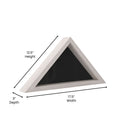 Sabore Whitewashed Solid Wood Military Memorial Flag Display Case for 9.5' x 5' American Veteran Flag