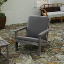 Riviera All-Weather Poly Resin Wood Adirondack Style Deep Seat Patio Club Chair with Cushions