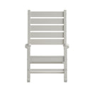 Fielder Contemporary Rocking Chair, All-Weather HDPE Indoor/Outdoor Rocker in White